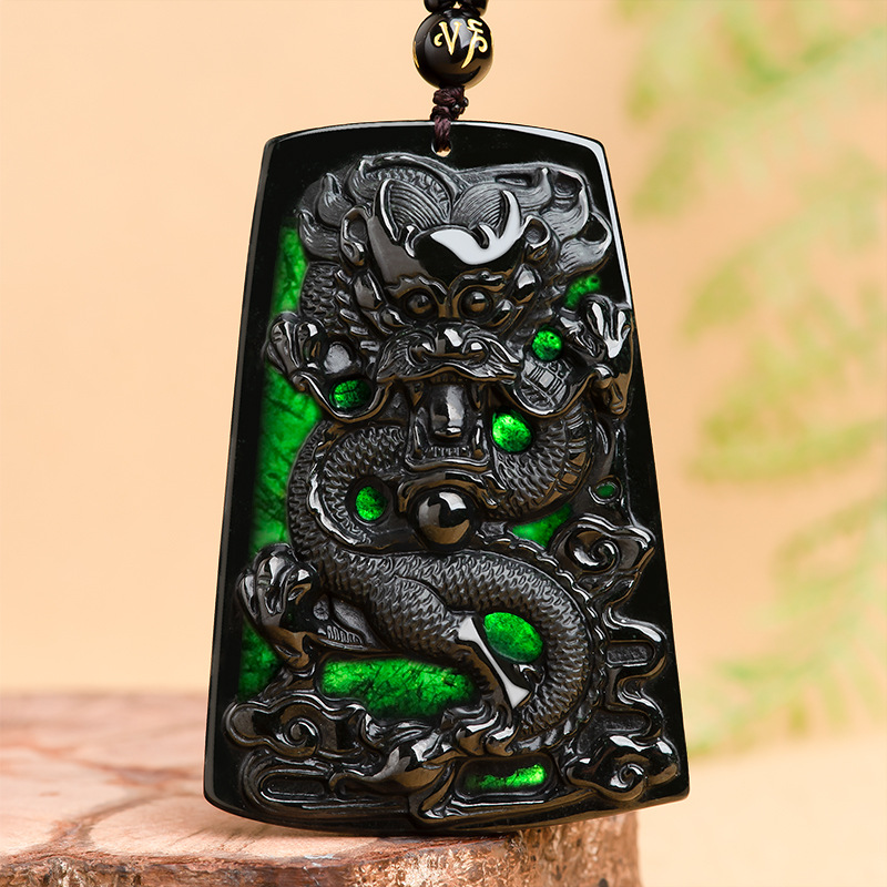 男士吊坠龙牌玉石
