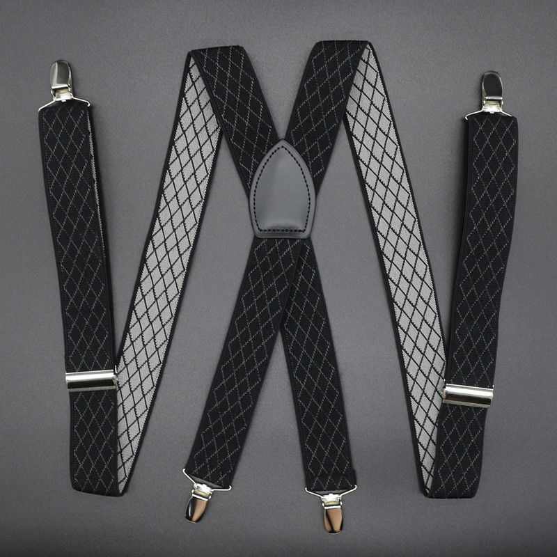 5男士背带夹西装西裤背带男式夹吊带成人裤子吊裤带防滑背带绳