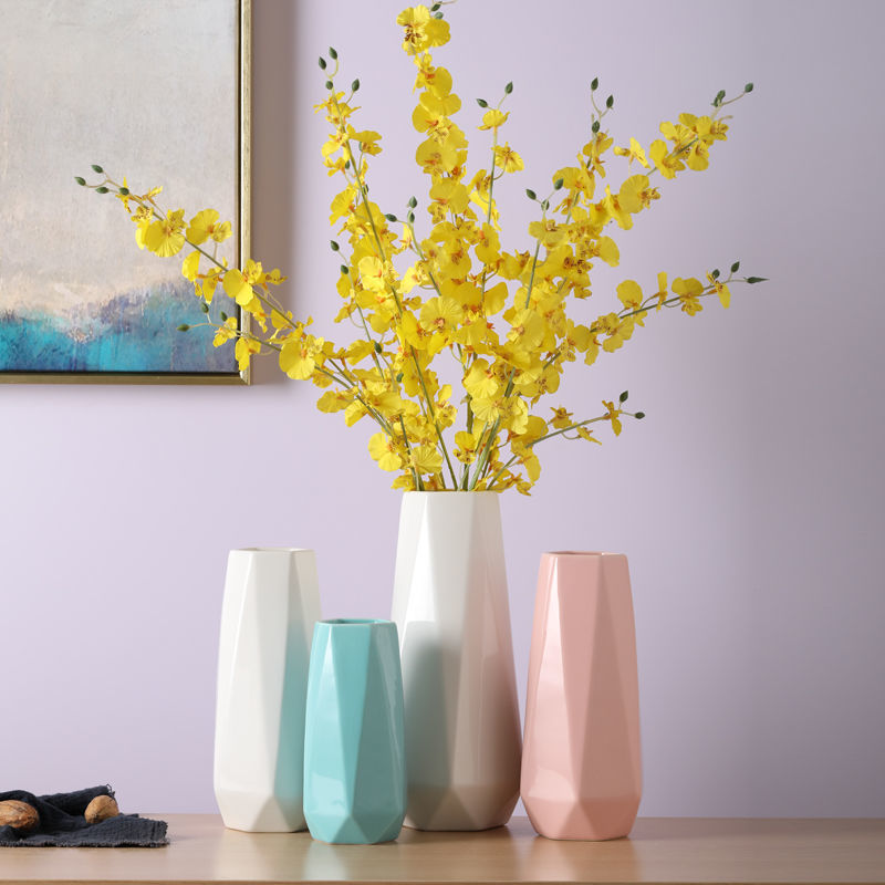 网红花瓶水培陶瓷花瓶简约小清新家居餐桌摆件白干花插花容器饰品