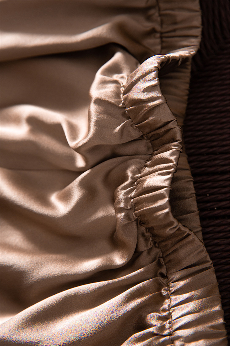 重磅真丝睡衣30姆米女两件套素绉缎可外穿丝绸高端睡衣家居服