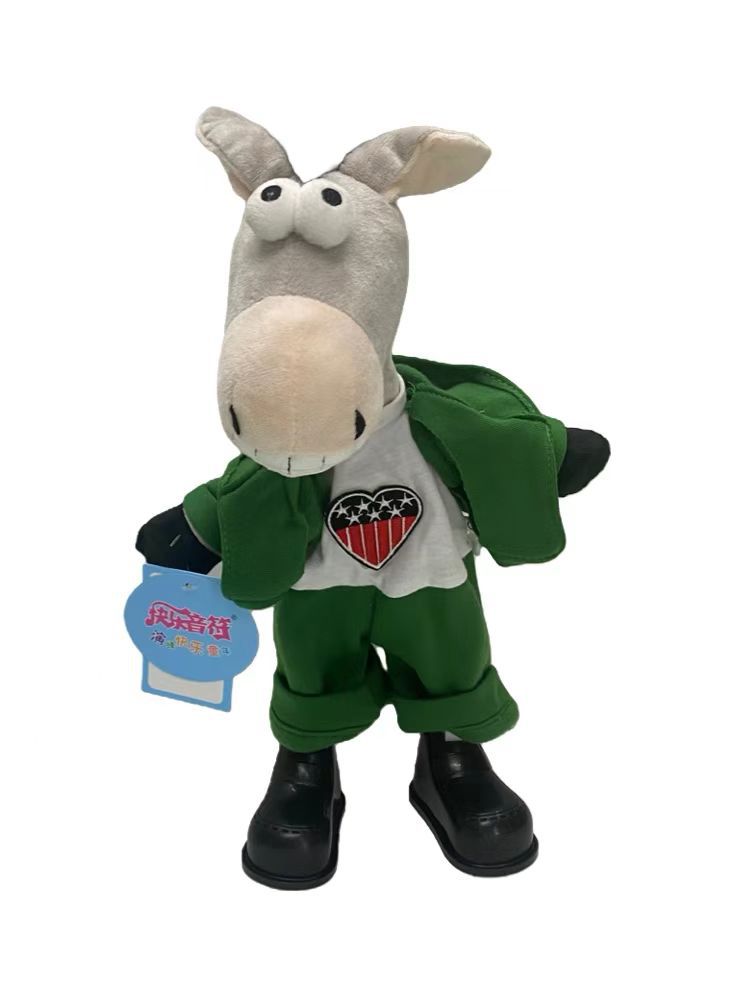 Electric Head-Shaking Donkey Can Sing, Dance, Learn to Speak Little Donkey Crazy Funny Swing Donkey Boys and Girls Children's Toys