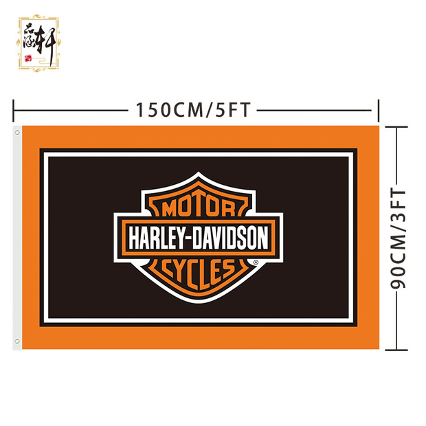 哈雷旗帜摩托车哈雷戴维森摩托logohog俱乐部改装旗帜5x3ft定制旗