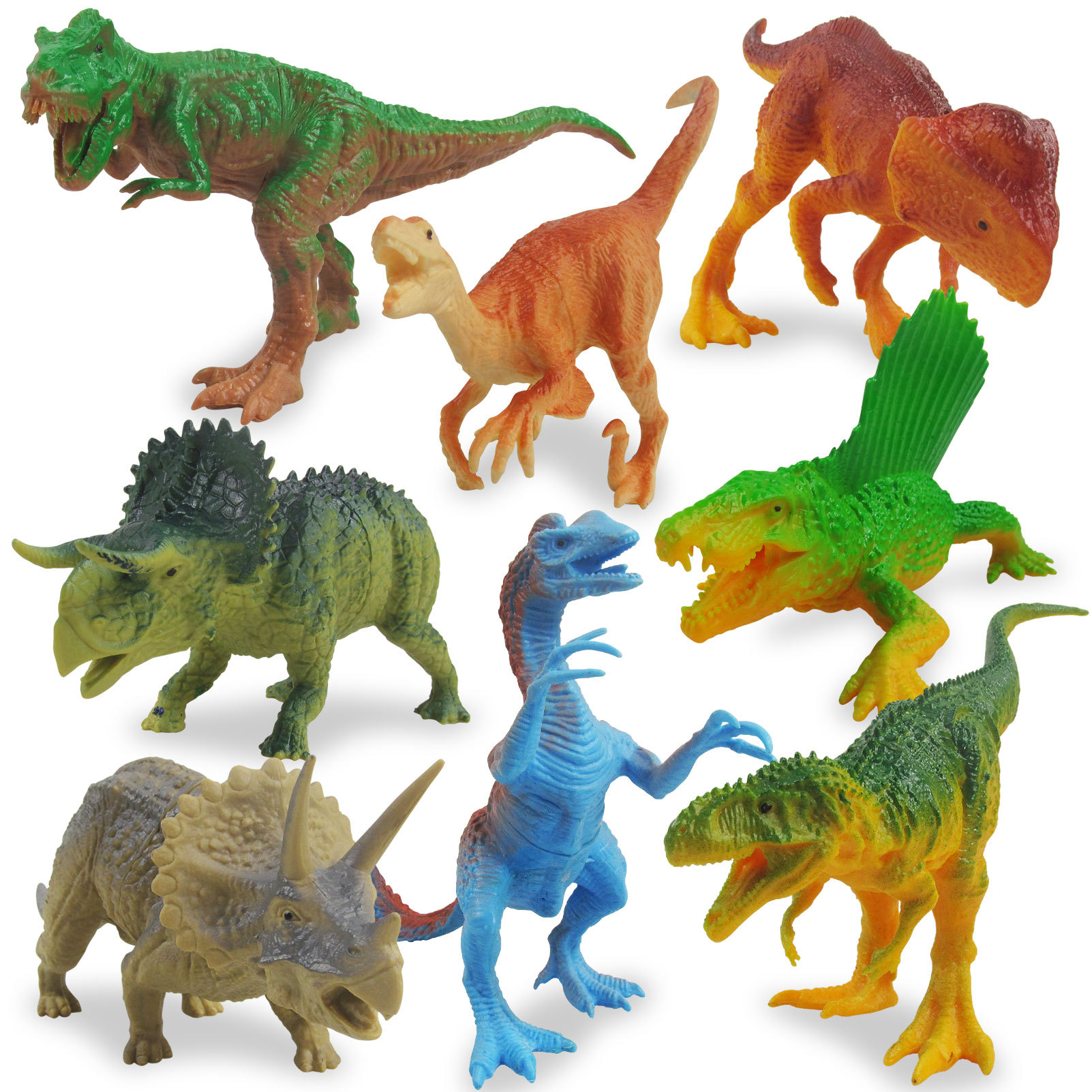 跨境14只恐龙模型玩具仿真动物摆件树化石场景套装17pcs 儿童玩具