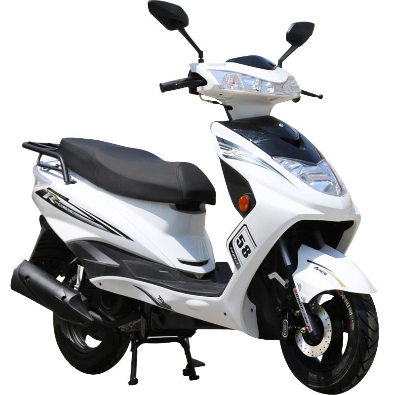 新款125cc迅鹰踏板摩托车 可上牌尚领鬼火燃油助力车男女款街车