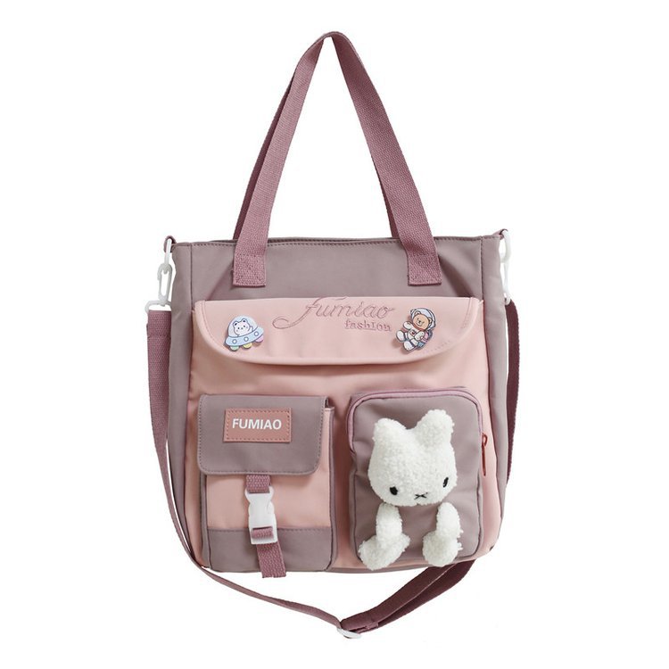 Student Tuition Bag Hand Carry Book Bags Tutorial Class Elementary School Students' Handbag Junior High School Students Canvas Bag Tuition Bag Girl's