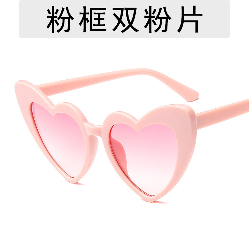 2023 New Cross-Border European and American Style Love Women's Sunglasses Women's Fashion to Make Big Face Thin-Looked Sun Glasses