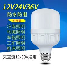 12v24v36v低压48伏led灯泡e27螺口节能交流直流地摊电瓶太阳能版