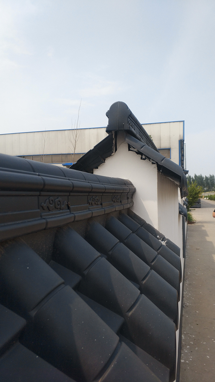 围墙瓦双面墙头瓦树脂瓦仿古瓦片双面一体仿古塑料瓦压顶瓦装饰瓦