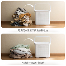 NU08懒角落脏衣篓家用卫生间放脏衣服收纳筐带轮浴室换洗衣篮子置