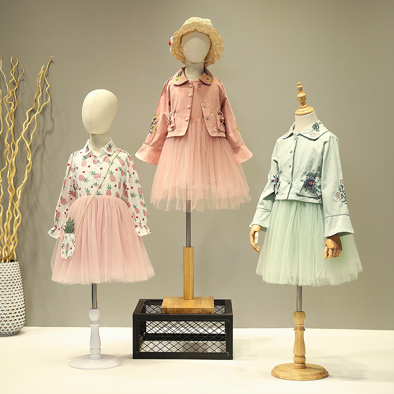 服装店儿童模特道具架子半身童装店小孩童人台服装全身橱窗展示架