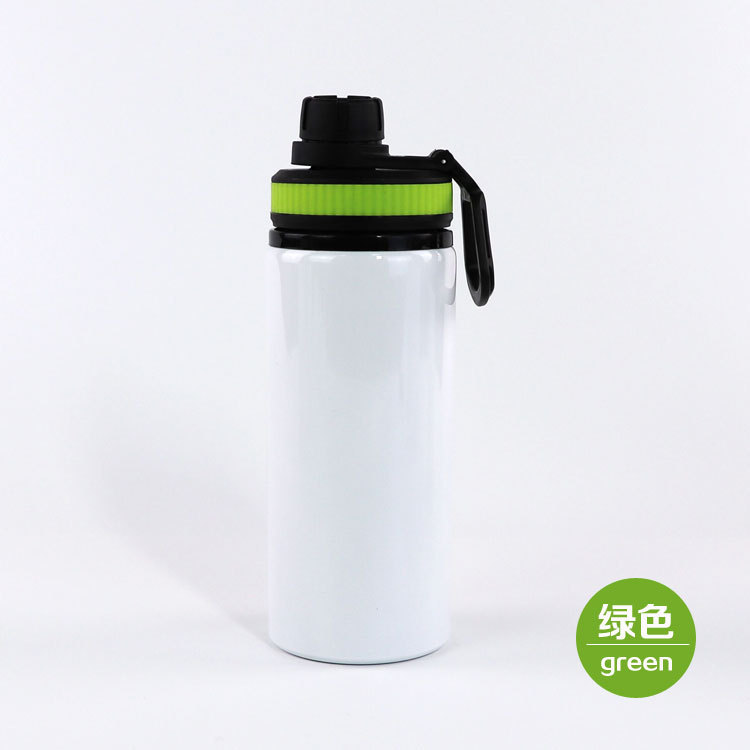 Sublimation Aluminum Pot Bottle Blank Thermal Transfer Printing Remote Water Bottle Belt Coating Diy500ml Climbing Button Carabiner Thermos Cup