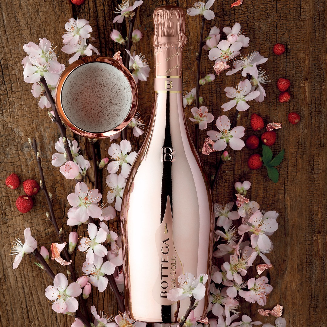 意大利波特嘉气泡酒粉金起泡酒 bottegarosegold玫瑰金粉金起泡酒