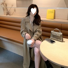 韩系感风衣外套春秋季2024新款女装小个子中长款气质宽松大衣