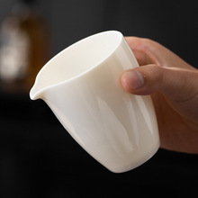 白瓷茶具公道杯分茶器茶杯茶海玻璃盖碗羊脂玉瓷公杯过滤茶漏泡茶