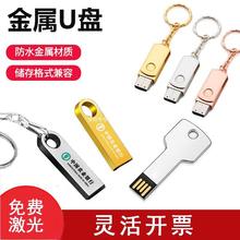 厂家批发旋转夹子手机U盘type-C接口OTG塑料外壳USB印印彩印LOGO