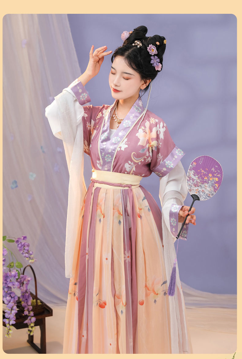 齐腰襦裙唐装夏季汉服短衫古装正品原创超仙半袖改良中国风梦云溪