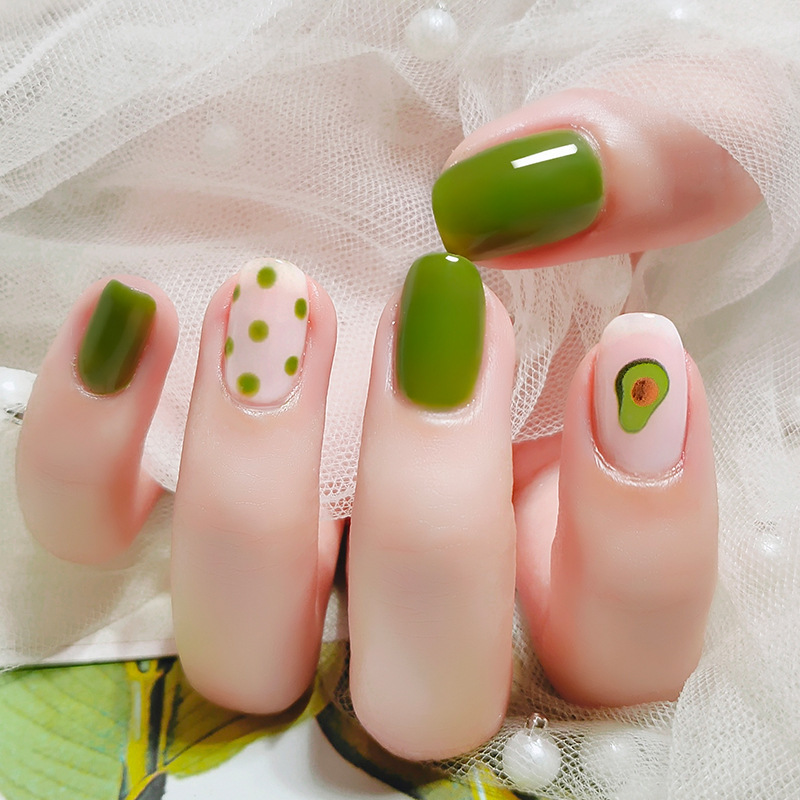 埃拉诺网红流行牛油果绿甲油胶套装8ml指甲光疗胶美甲店一件代发