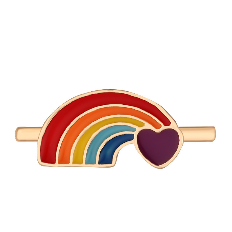 Cross-Border Applicable Apple Watch Silicone Strap Decorative Ring Decorative Rainbow Love Letter Strap Accessories