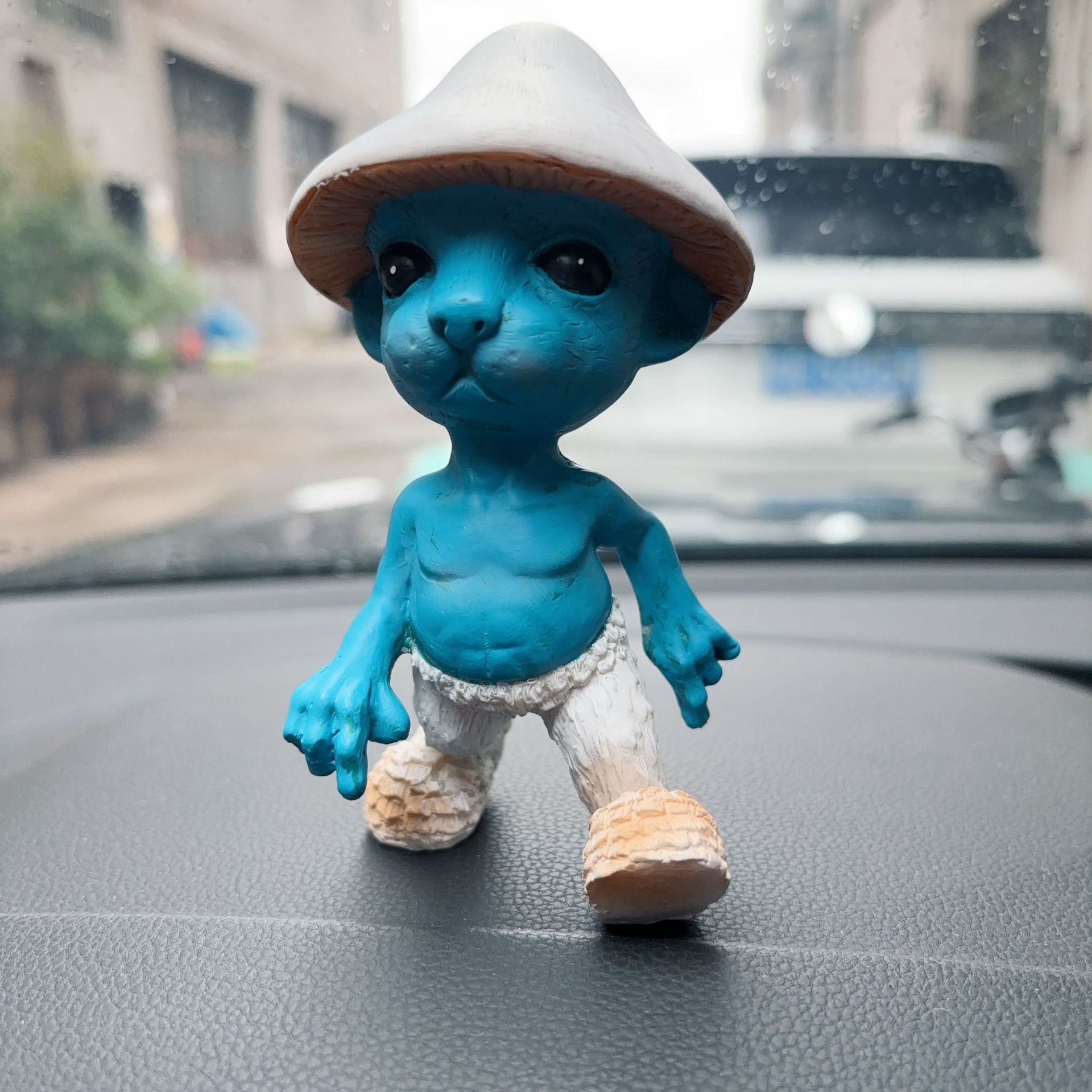 跨境外贸款蓝精灵蘑菇精灵树脂工艺品摆件花园园艺装饰品-阿里巴巴