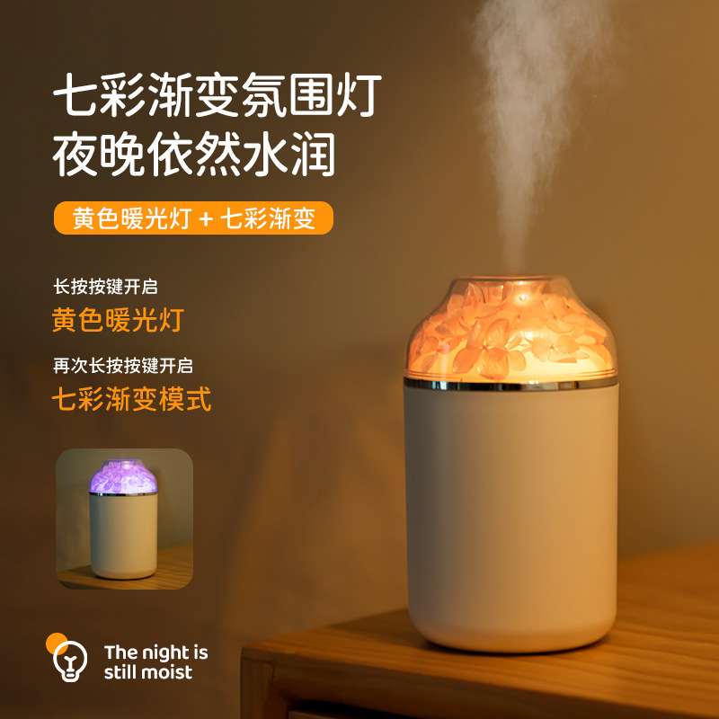 Valentine's Day Gift Eternal Flower Humidifier Creative Colorful Home Portable Large Mist Volume Mute Aromatherapy Humidifier