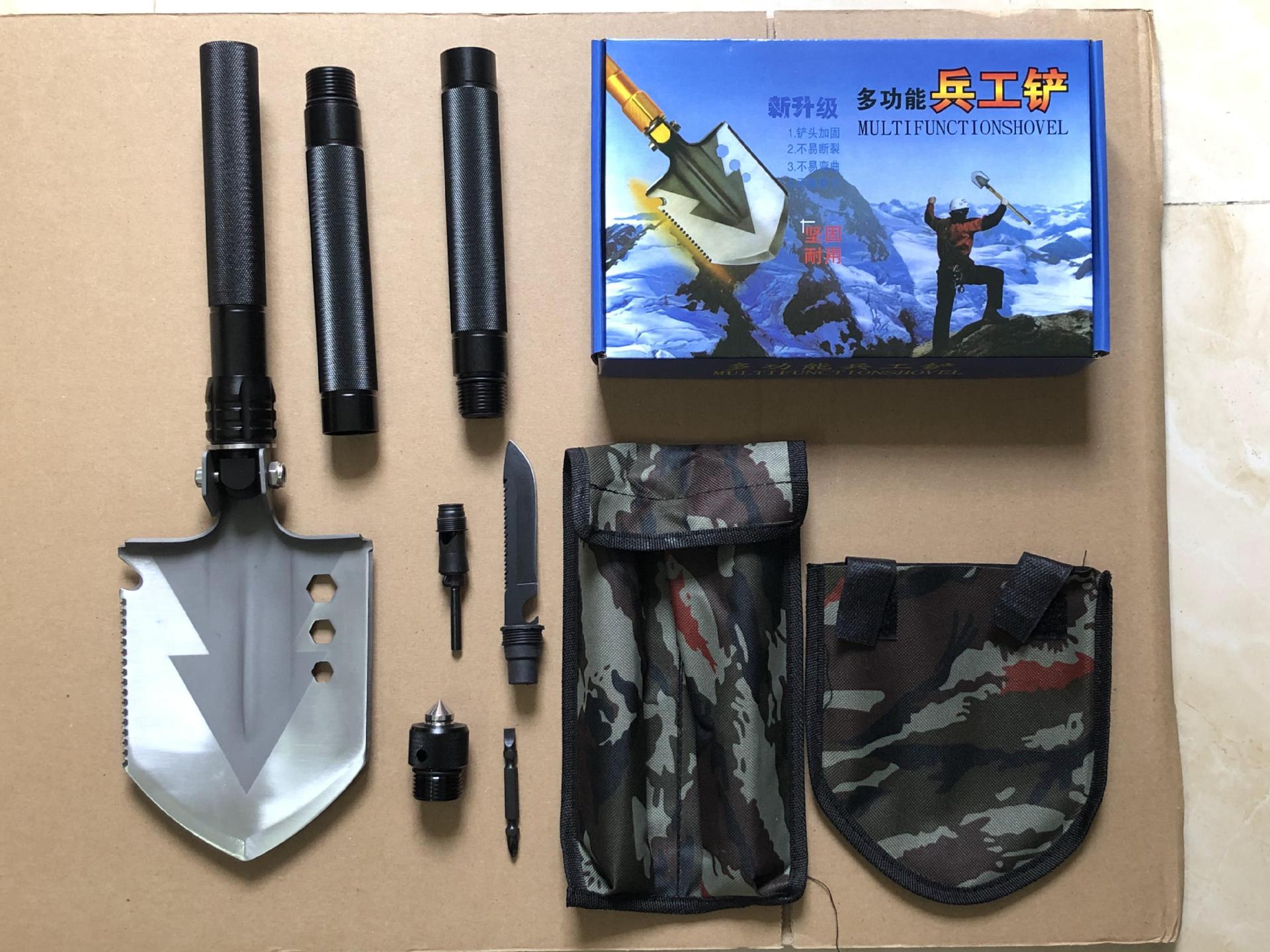 可贴牌加印logo改款加工定制户外多功能工兵铲野营用品兵工铲铁锹