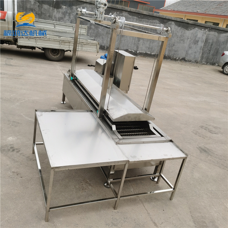 定制切面平台 不锈钢油条油炸机 厂家制作电加热波轮式油条油炸机