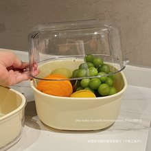 双层洗菜盆沥水篮洗水果盘加厚厨房好物家用客厅塑料滤水淘菜篮子