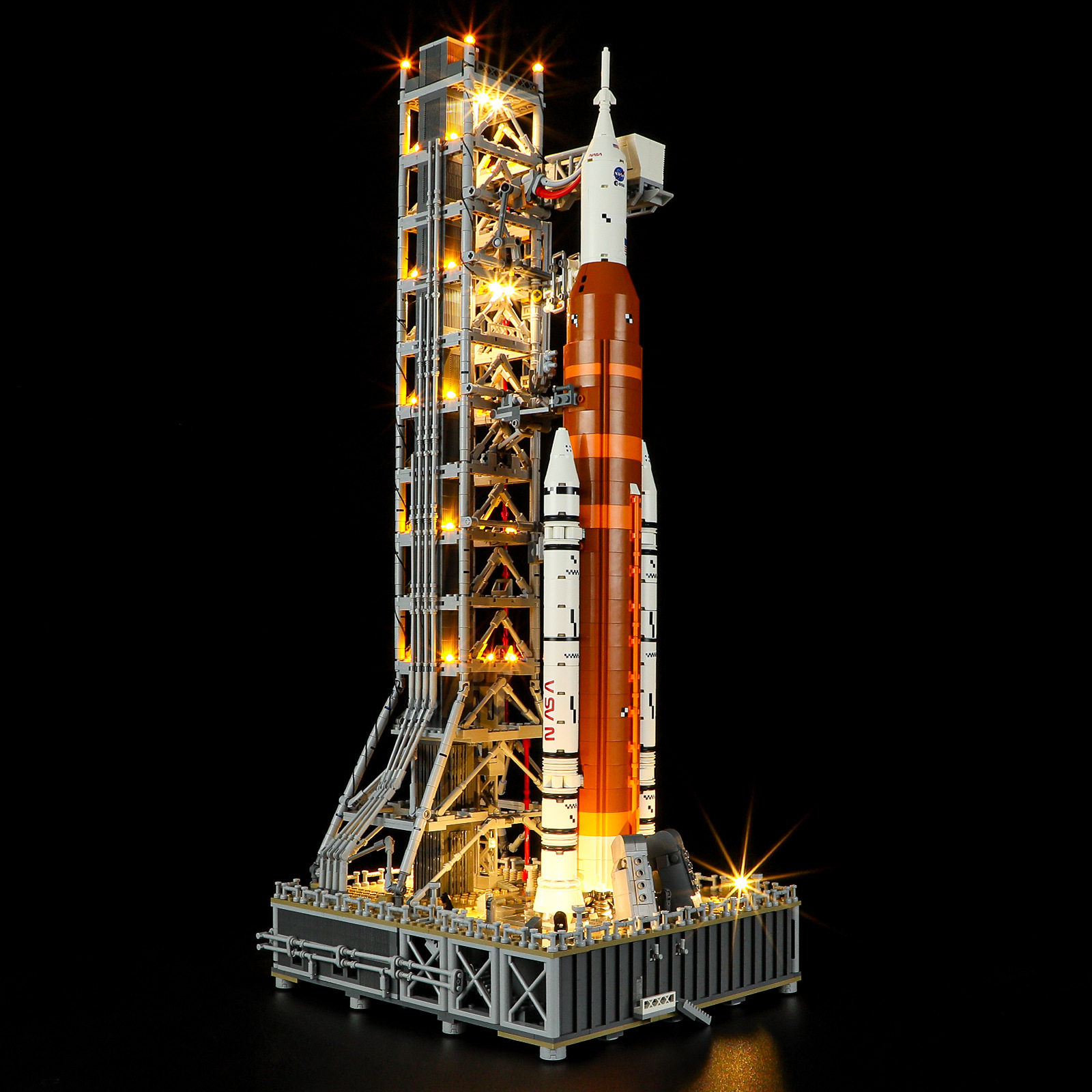 yb兼容乐高10341阿耳忒弥斯i号火箭和发射台led灯饰 积木led灯光