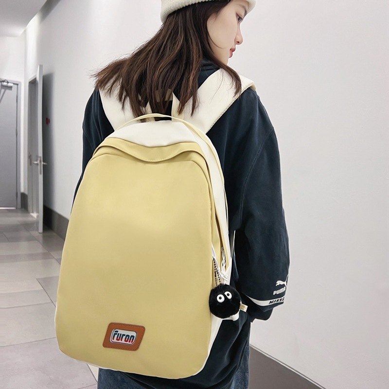 Junior High School Student Schoolbag Men's Ins Trendy Niche Design Backpack Girls Simple Backpack