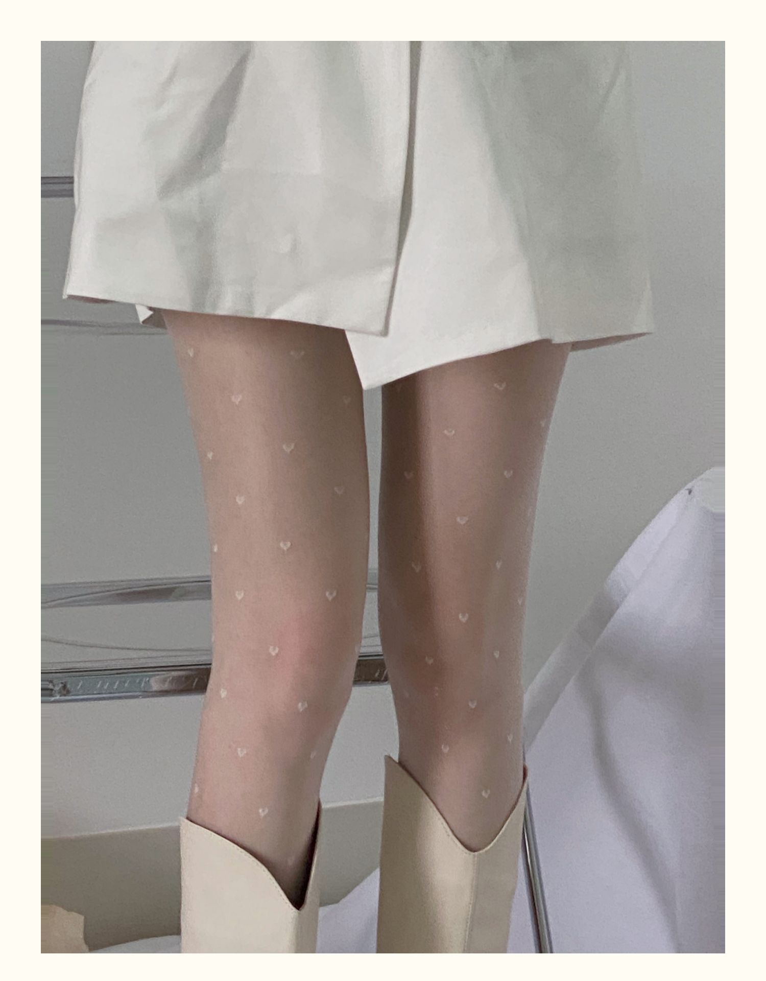 陆甜茶 辣妹黑丝袜小爱心波点暗黑风黑色打底袜jk空姐丝袜