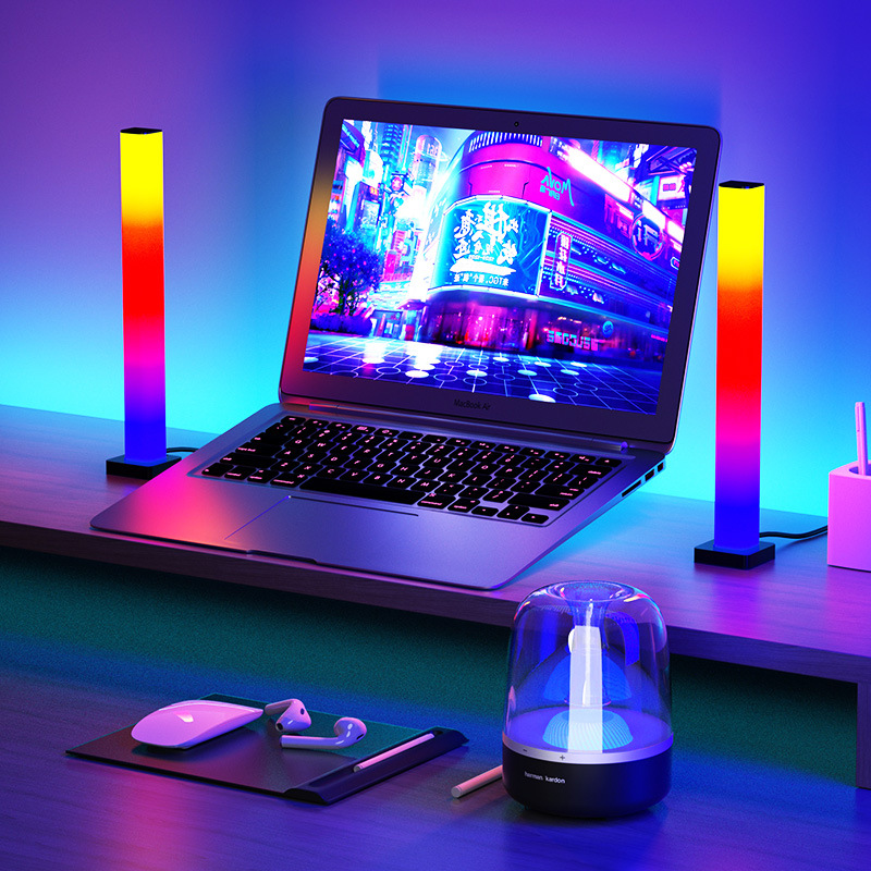 5ya1rgb拾音氛围灯电竞桌面赛博朋克七彩气氛音乐律动声控音频节