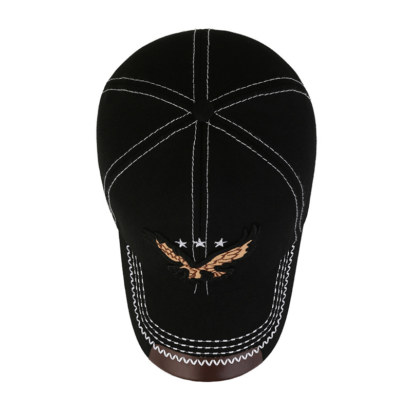 Men's Baseball Cap Simple Spring and Summer Personality Trend Korean Embroidery Eagle Hat Youth All-Matching Peaked Cap