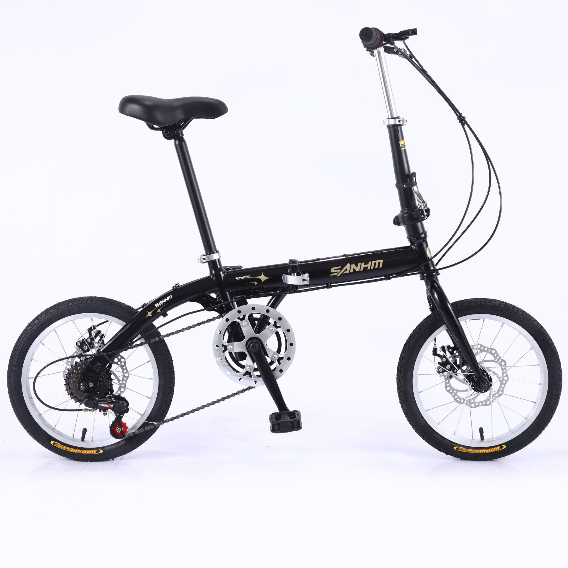 厂家批发16寸折叠自行车成人学生变速车便携式休闲车跨境礼品车