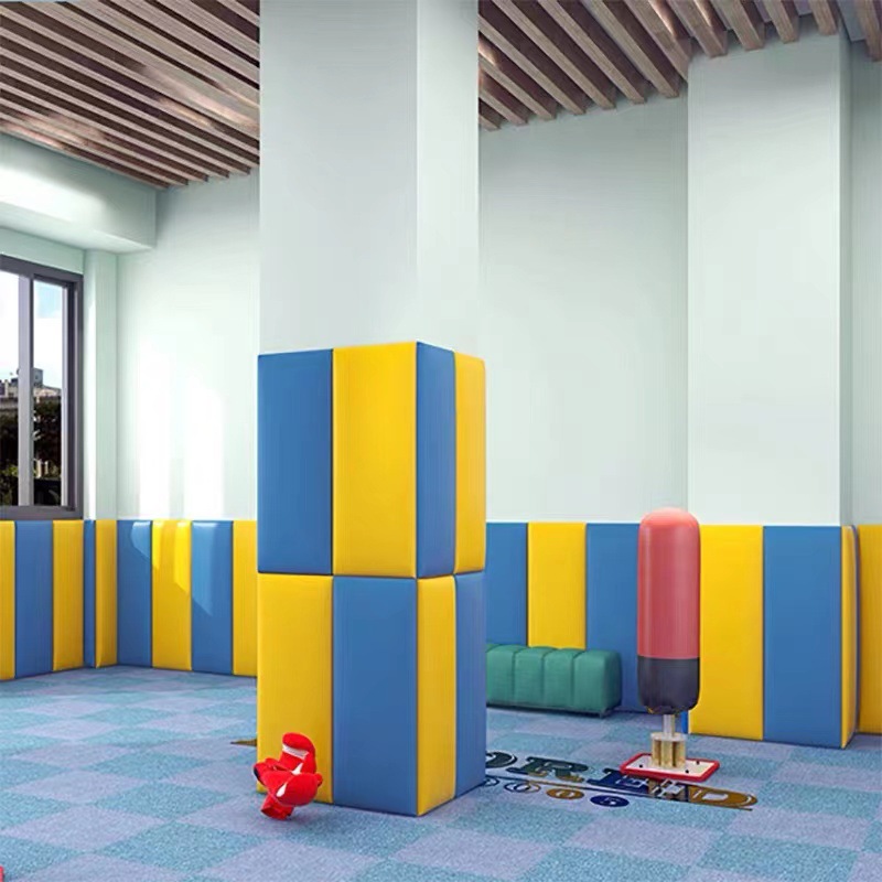 篮球馆防撞软包体能馆防撞软包幼儿园早教中心墙体防撞垫背景软包