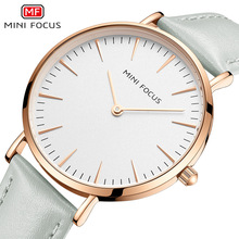 MINI FOCUS品牌女表 超薄时尚日本机芯防水真皮表带女手表0318L