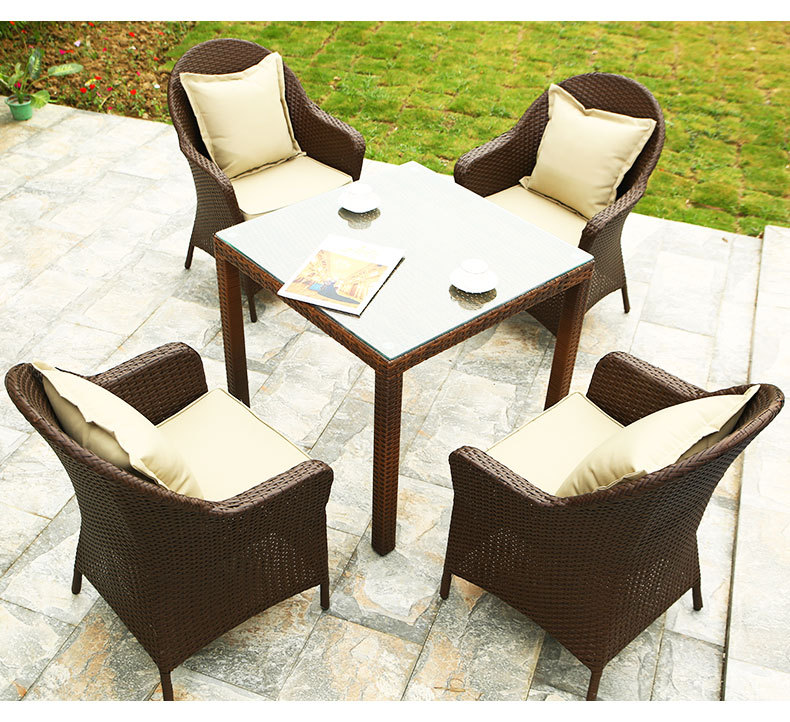 户外桌椅藤椅三五件套室外家具露台露天花园休闲编藤桌椅组合家用