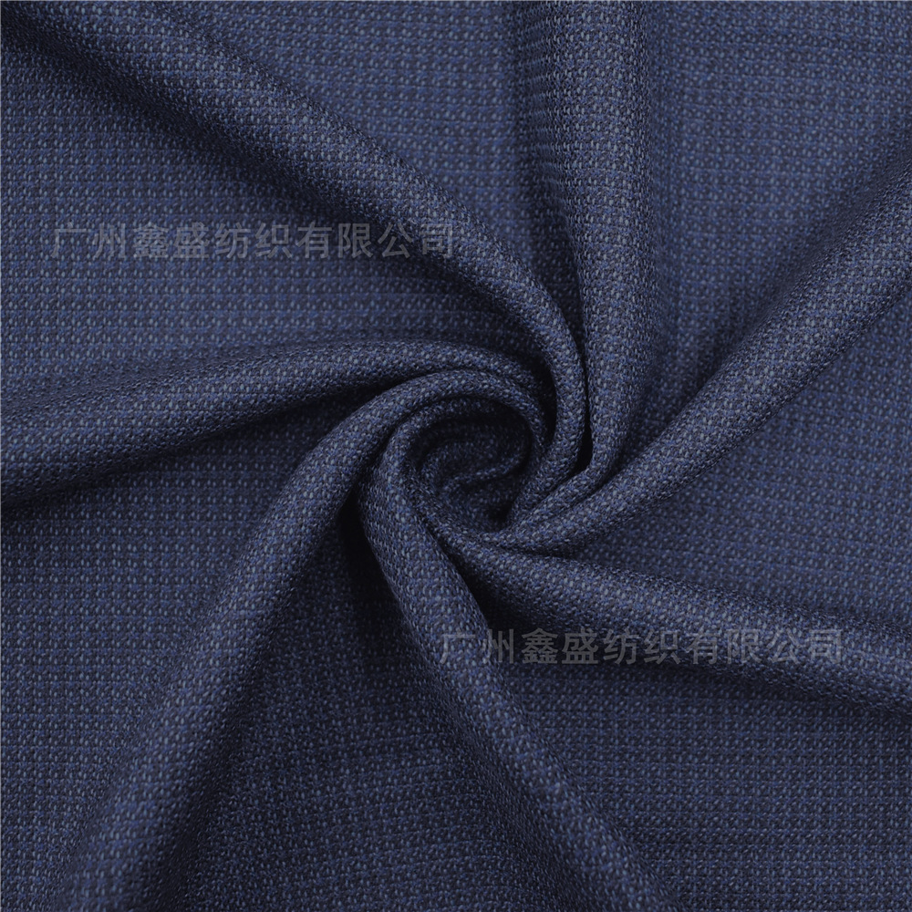 鑫盛纺织全羊毛花呢精纺色织三色小格纹梭织西装套装面料w82438