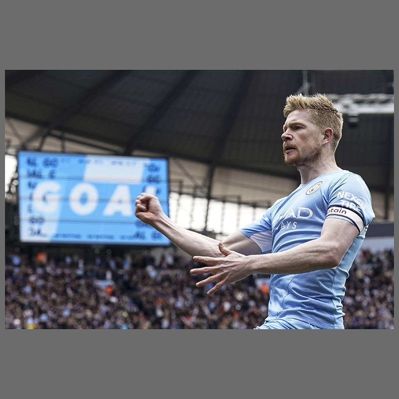 64n德布劳内海报曼城丁丁球星足球装饰画挂图梅西c罗墙贴壁纸 图片