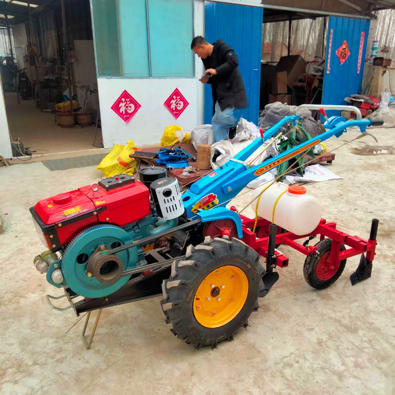 果园碎草手扶拖拉机小型翻地机械电启动手扶式拖拉机售价