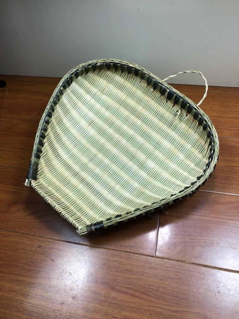 竹编制品竹筲箕手工簸箕洗菜盛菜篮子火锅饭店家用洗菜筐