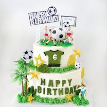 20PCS足球蛋糕装饰足球运动员足球蛋糕纸杯足球主题派对运动毕业