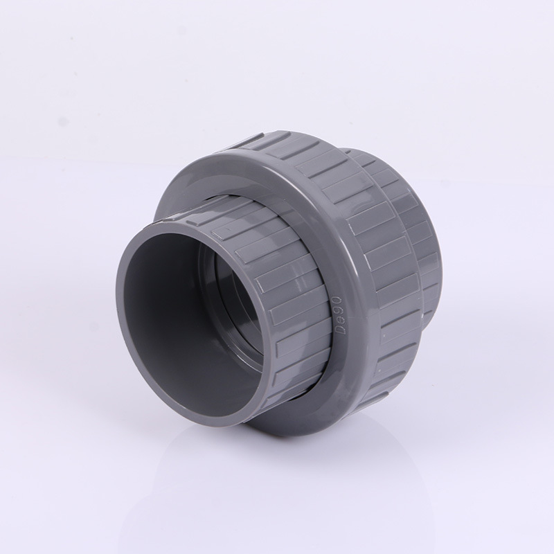 现货pvc管件快速活接 全塑胶粘插口pvc由令接头给水管件活接头