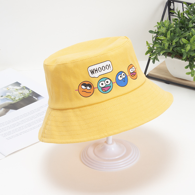 Spring and Autumn New Children Hat Baby Leisure Bucket Hat Men's and Women's Baotong Sun Hat Cartoon Hat Printable Logo