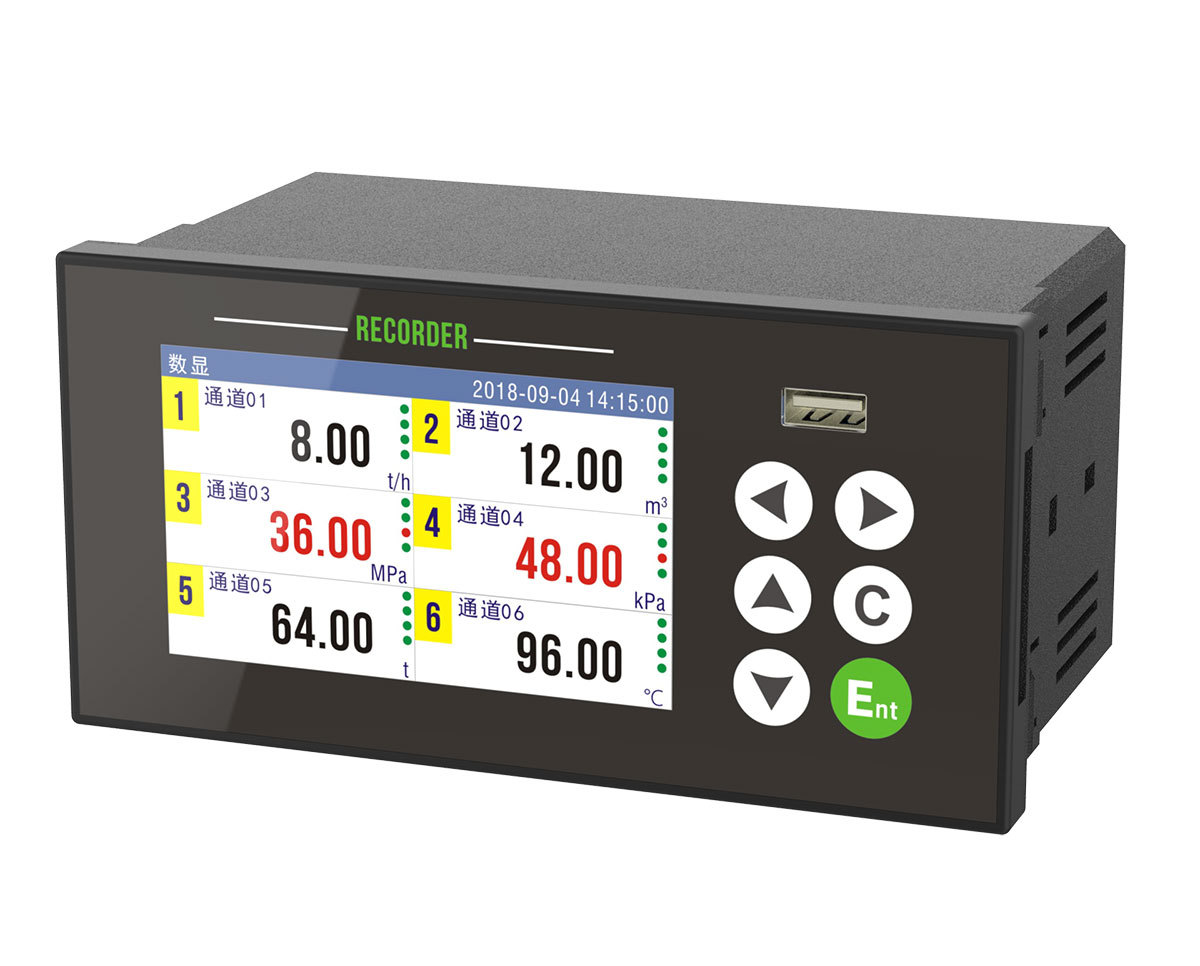 多路温度记录仪彩屏无纸记录仪高速usb接口24v配电modbusrtu协议