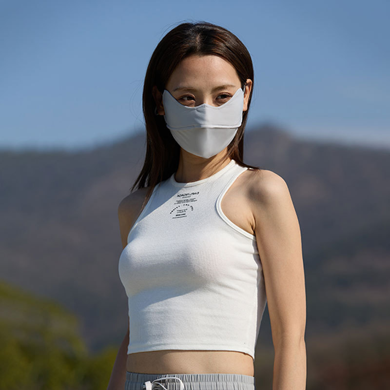 Ice Silk Sunscreen Mask Riding Thin Breathable Mask Women's Uv Protection Sunshade Eye Protection Veil Full Face Three-Dimensional