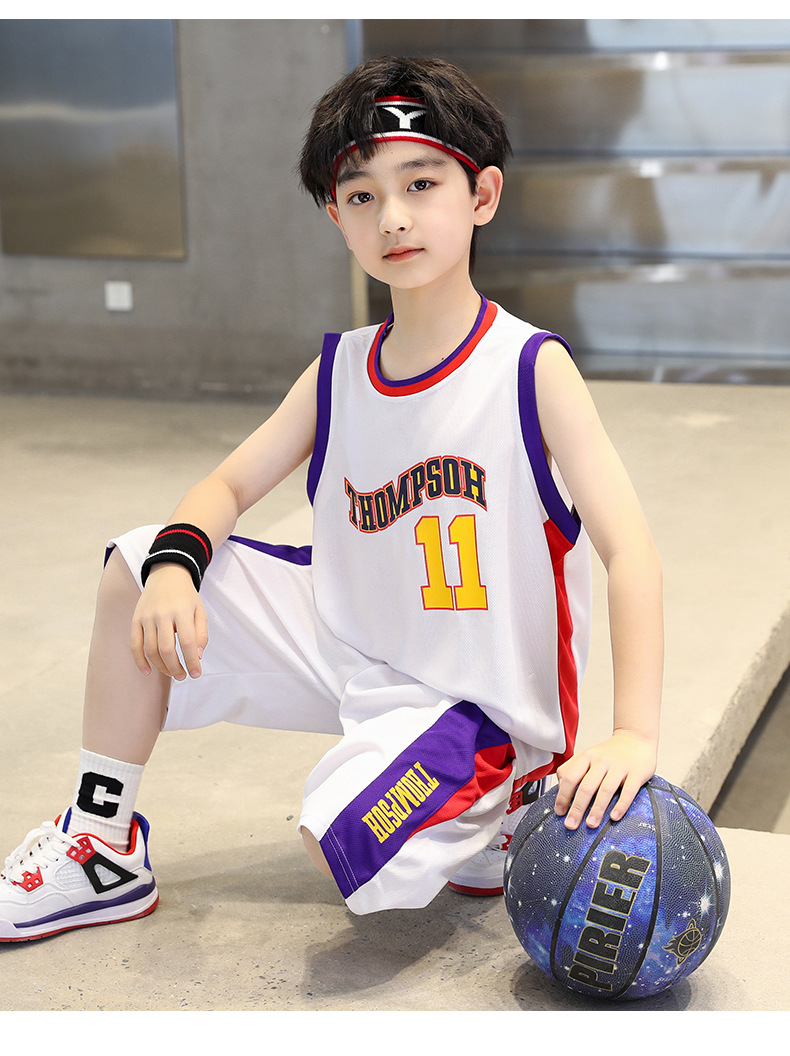 新款儿童童装篮球服中大男童运动套装男孩学生训练服男女速干球衣