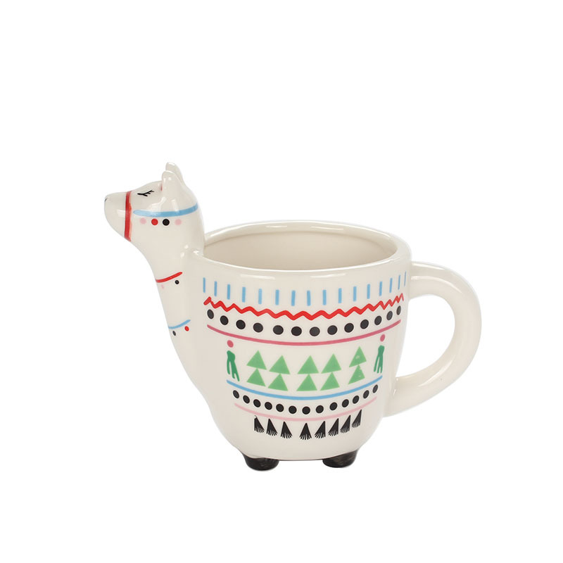 Creative Cute Alpaca Breakfast Cup Animal Special-Shaped Cup Gifts & Crafts Export 3D Mug Water Cup