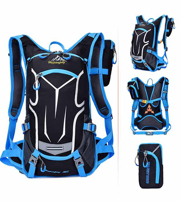 Factory Direct Supply Outdoor Riding Water Bag Backpack Hiking Backpack Leisure Sports Running Backpack Marathon with Mobile Phone Bag