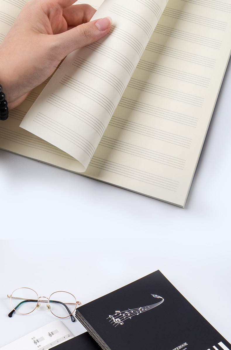 五线谱本子钢琴音乐笔记本小学生乐谱本大号加厚b5大学