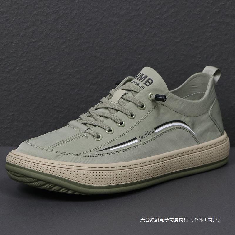 欧洲站男鞋老北京布鞋夏季透气冰丝帆布鞋软底防滑休闲鞋潮流板鞋